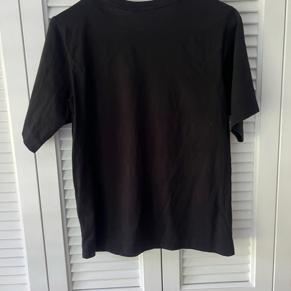 Rebecca Taylor Tee with Smocking, black, XS - Picture 2 of 7